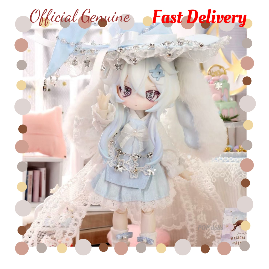 Genuine inedible doll 12 points bjd blind box moon jumping time rabbit ...