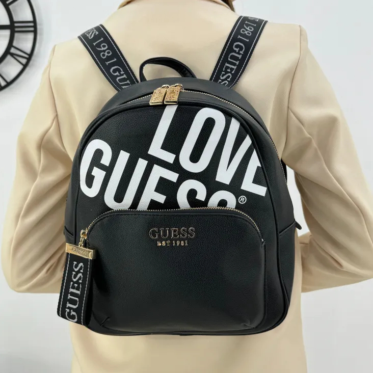 GUESS Medium Leather Backpack for Woman | Shopee Philippines