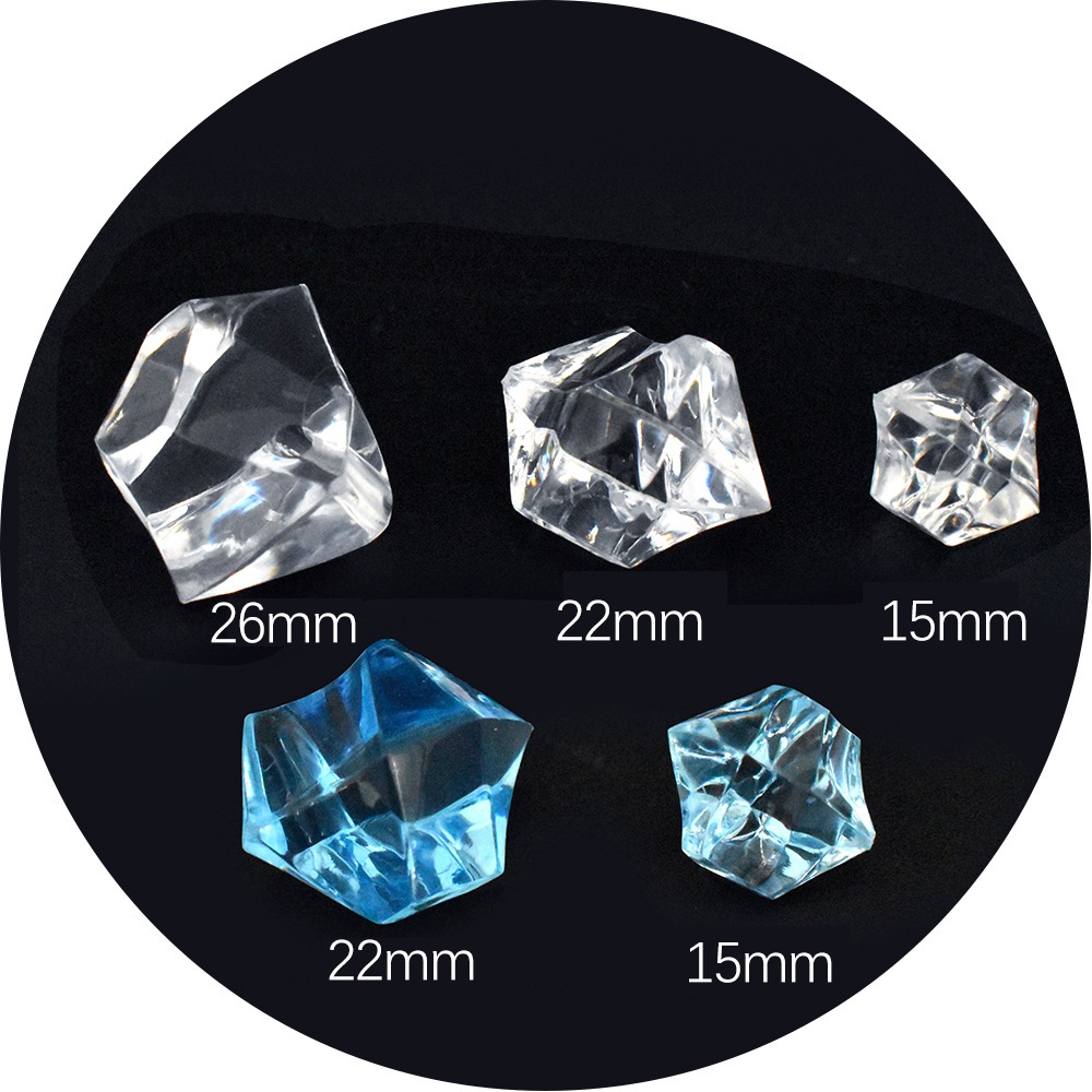 Blue White Transparent Fake Ice Cubes Acrylic Drink Broken Ice Display ...