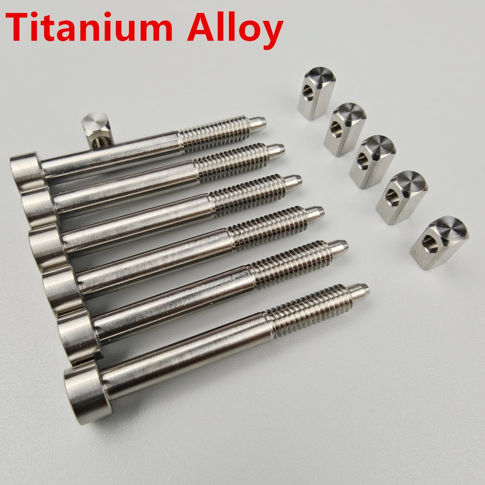 1 Set ( 6/7 Strings ) Titanium Alloy String Lock Screws /Saddle Insert ...