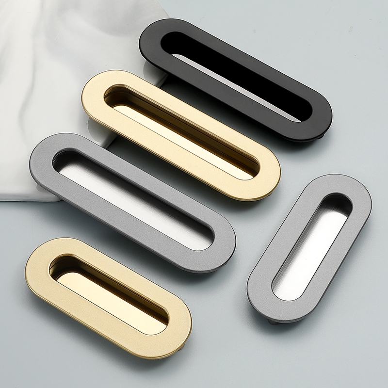 Modern minimalist built-in cabinet doors, drawer built-in handles ...