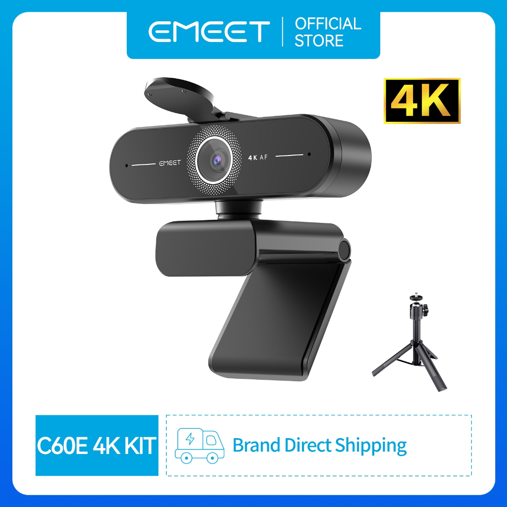 EMEET C60E 4K Webcam | Fast AutoFocus | For Live Selling, Online ...