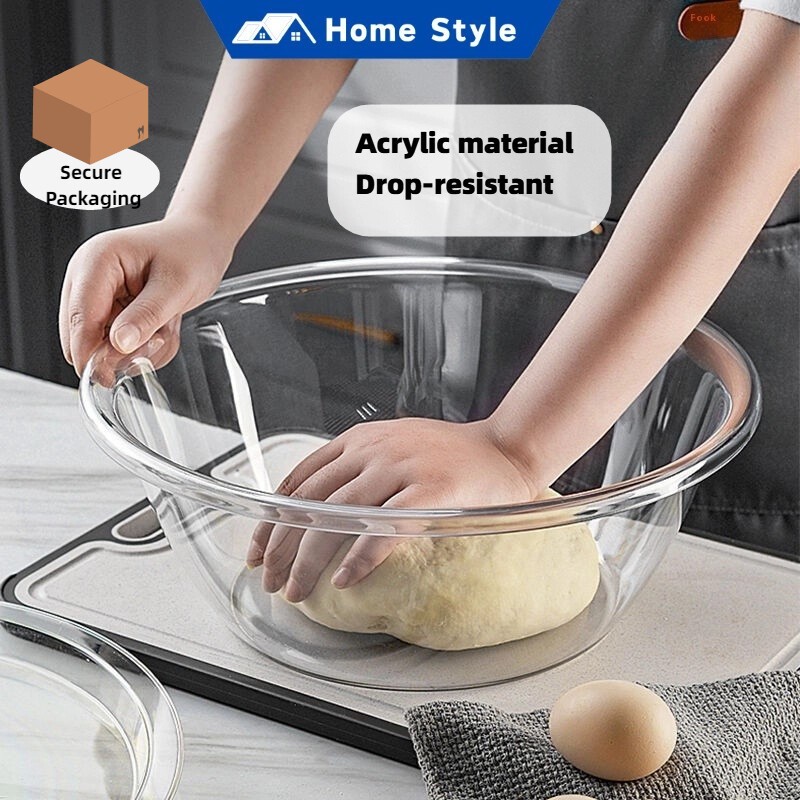 Anti-Drop Big Crystal Bowl Acrylic Large Bowl Basin For Kitchen For ...