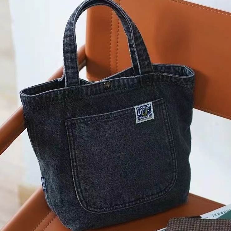 【Shipping from Manila】New denim canvas bag for women, hand-held for ...
