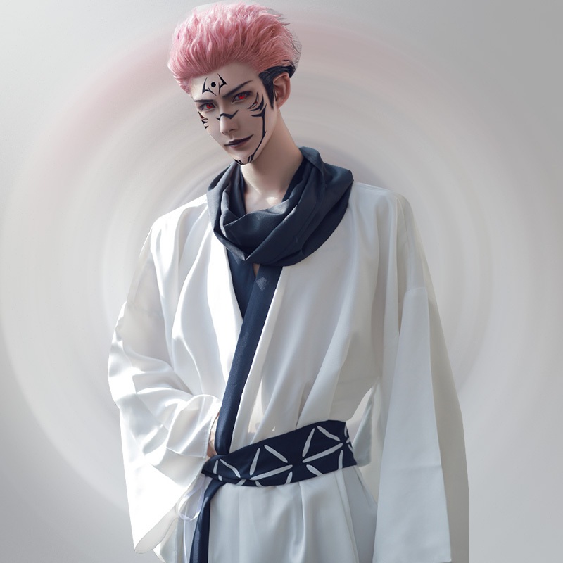 Anime Jujutsu Kaisen Ryomen Sukuna Cosplay Costume Japanese Kimono ...