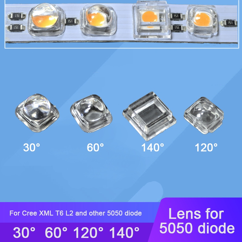 10pcs Small Size LED Lens For Cree XML T6 L2 5050 SMD Spot Light ...