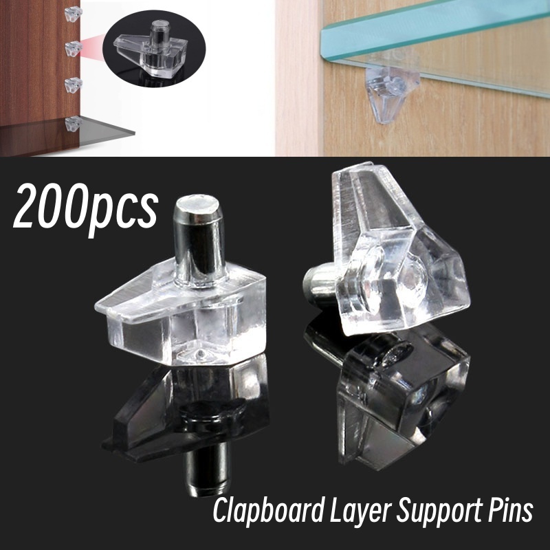 50/200pcs Clapboard Layer Support Pins/Plastic Cabinet Shelf Support ...