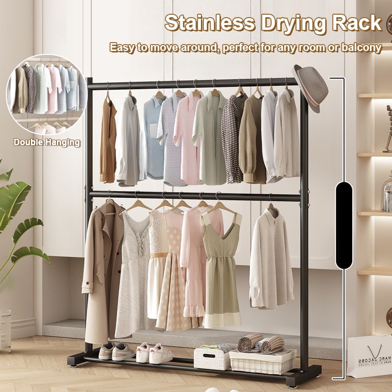 Multi-Size Stainless Heavy Duty Bedroom Household Drying Rack Double ...