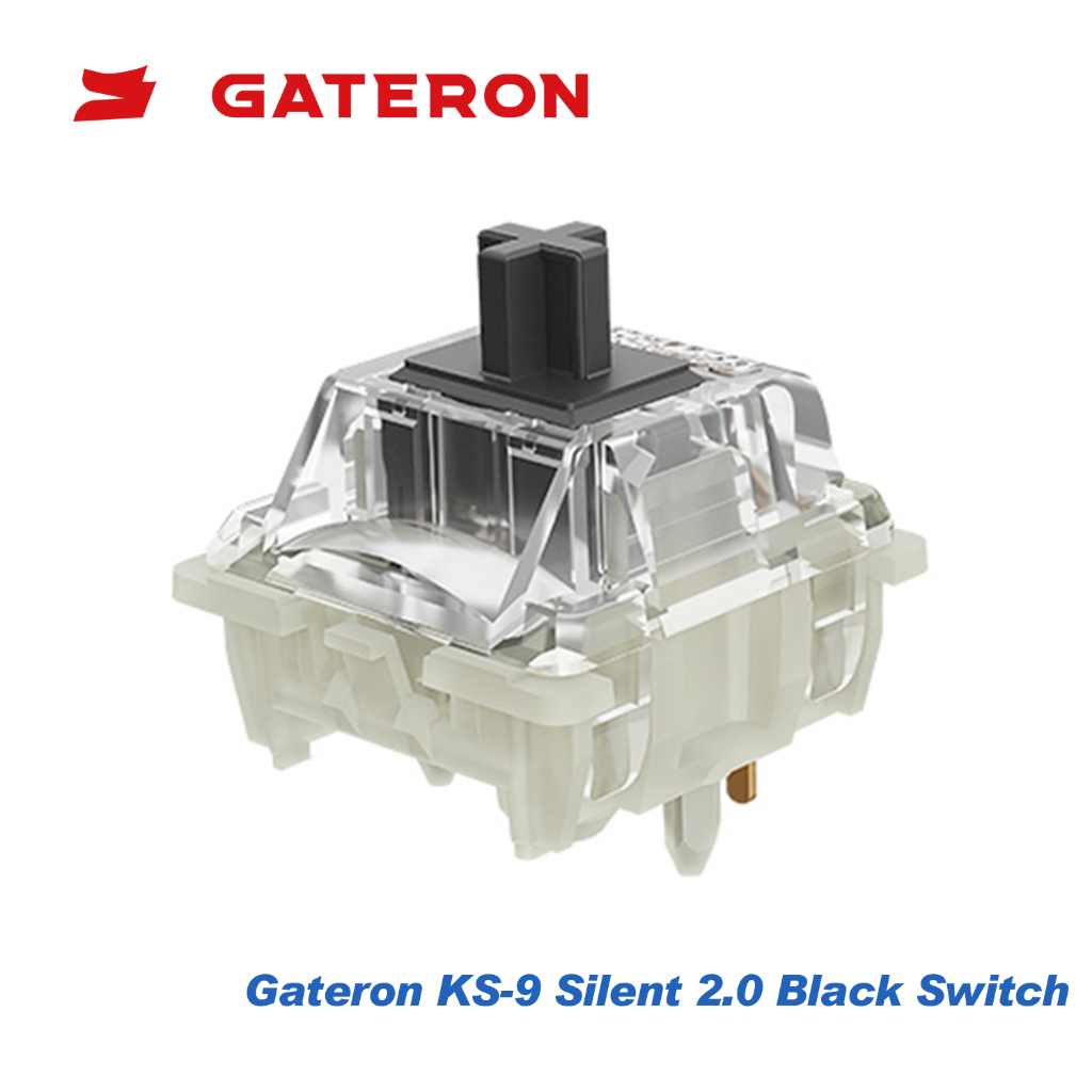 GATERON KS-9 Silent Black 2.0 Keyboard Switches 60gf Linear Key ...