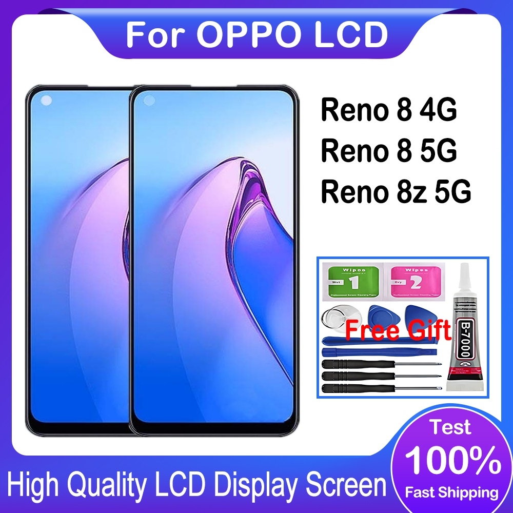For AMOLED OPPO Reno 8 4G 5G Reno 8z 5G LCD Display Touch Screen ...