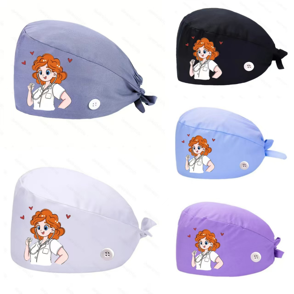 Solid Color Adjustable Buckle Surgical Cap Men Women Surgical Cap ...