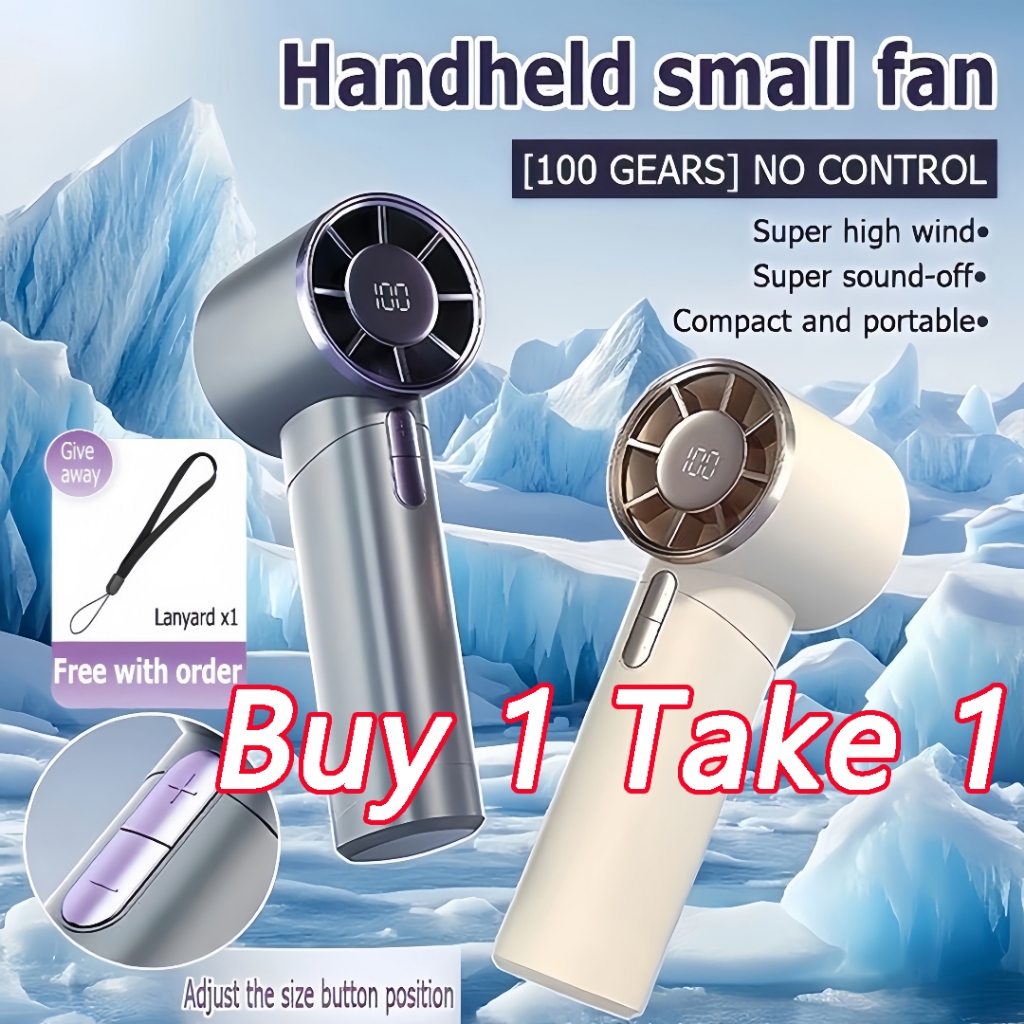Mini Fan Buy 1 Take 1 Portable Fan Rechargeable Portable 100 High Speed ...