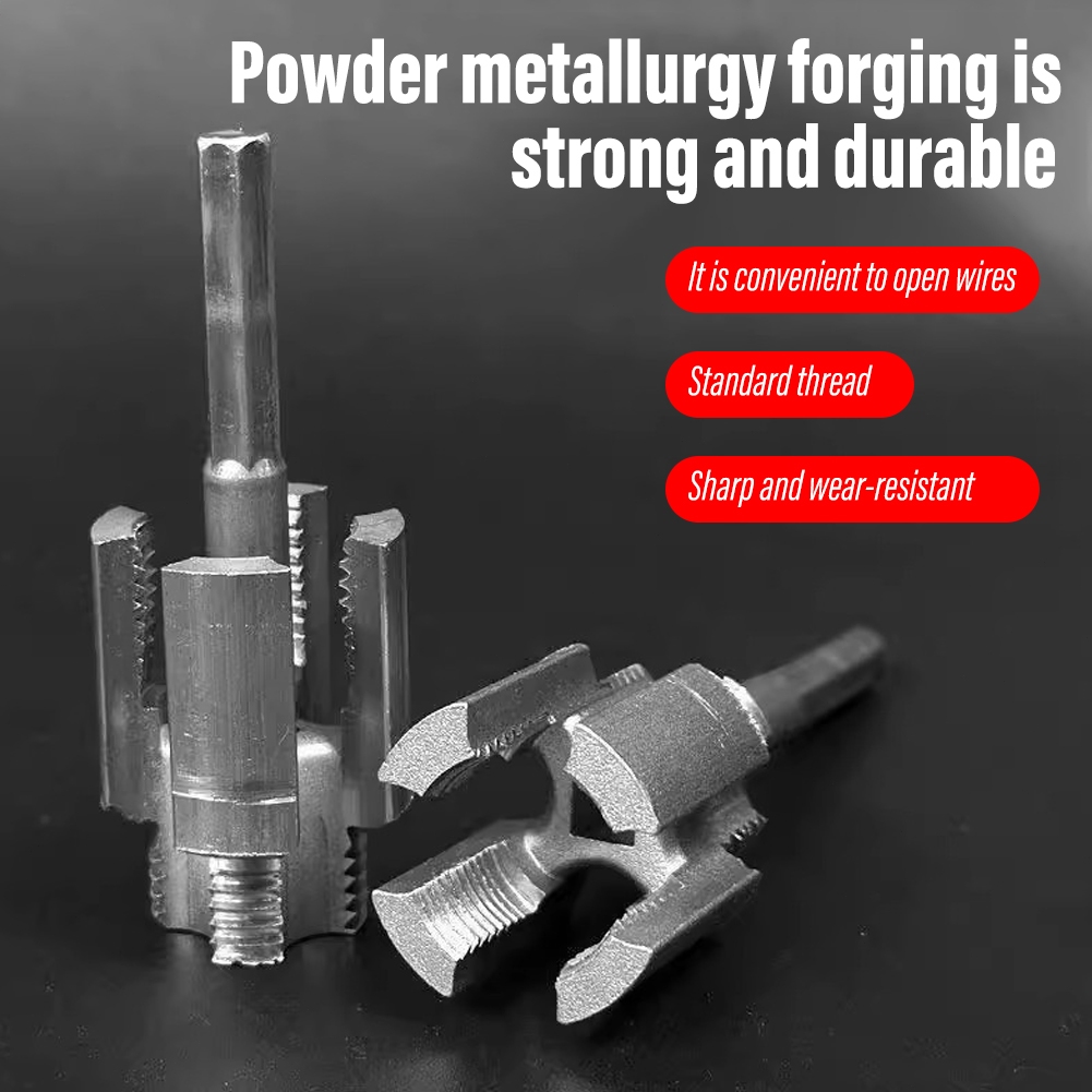 Integrated Internal/External Pipe Dual Head Threading Tool for 1/2 inch ...