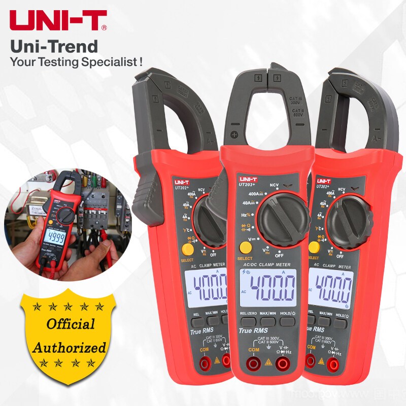 UNI-T Clamp Meter UT201 UT202A UT203 UT204 Plus Digital Tester ...