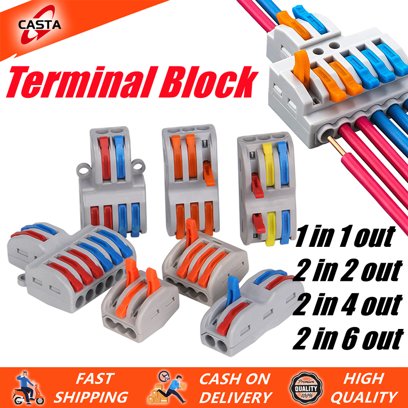 Universal Push-in Wiring Terminal Block 250V 32A 2KW Quick Wire ...