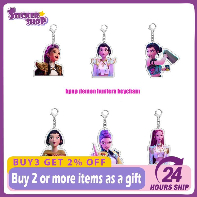 1pcs Kpop Demon Hunters Huntrix Saja Boys Keychains for Accessories Bag ...