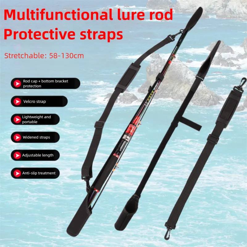 Fishing Rod Protector Rope + Rod Bag (58cm-130cm Adjustable) – Casting ...