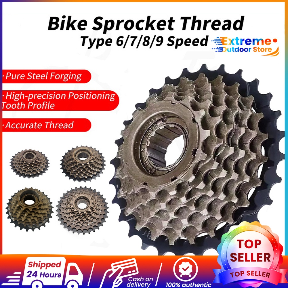 Bike Sprocket Thread Type Cogs 6/7/8/9 Speed MTB RD Sprocket 14-28T/14t ...