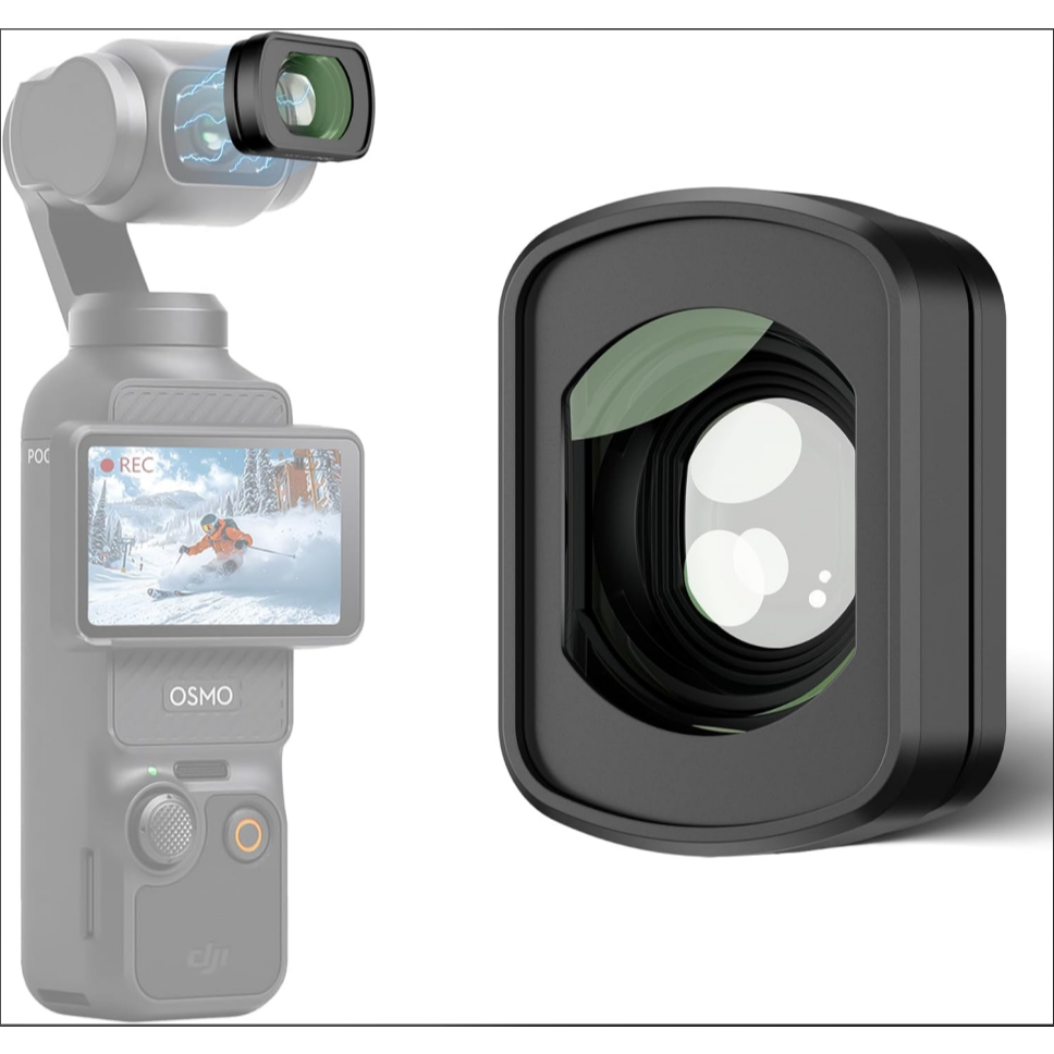 Wide Angle Lens for Dji Pocket 4 3 Magnetic Aluminum Alloy Optical ...