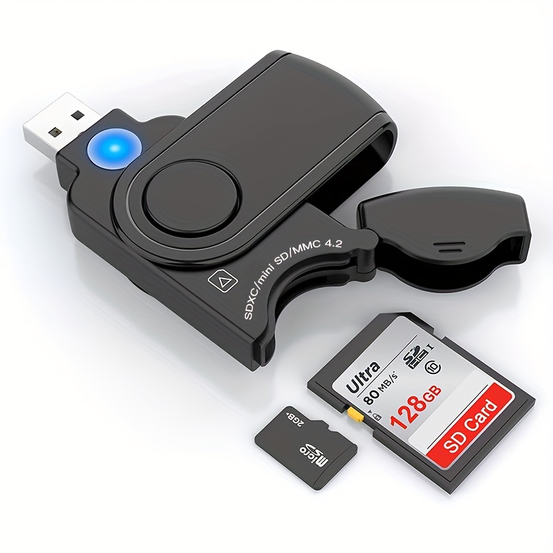 2-in-1 SD card reader, USB 3.0 memory card reader (with SD/TF card ...