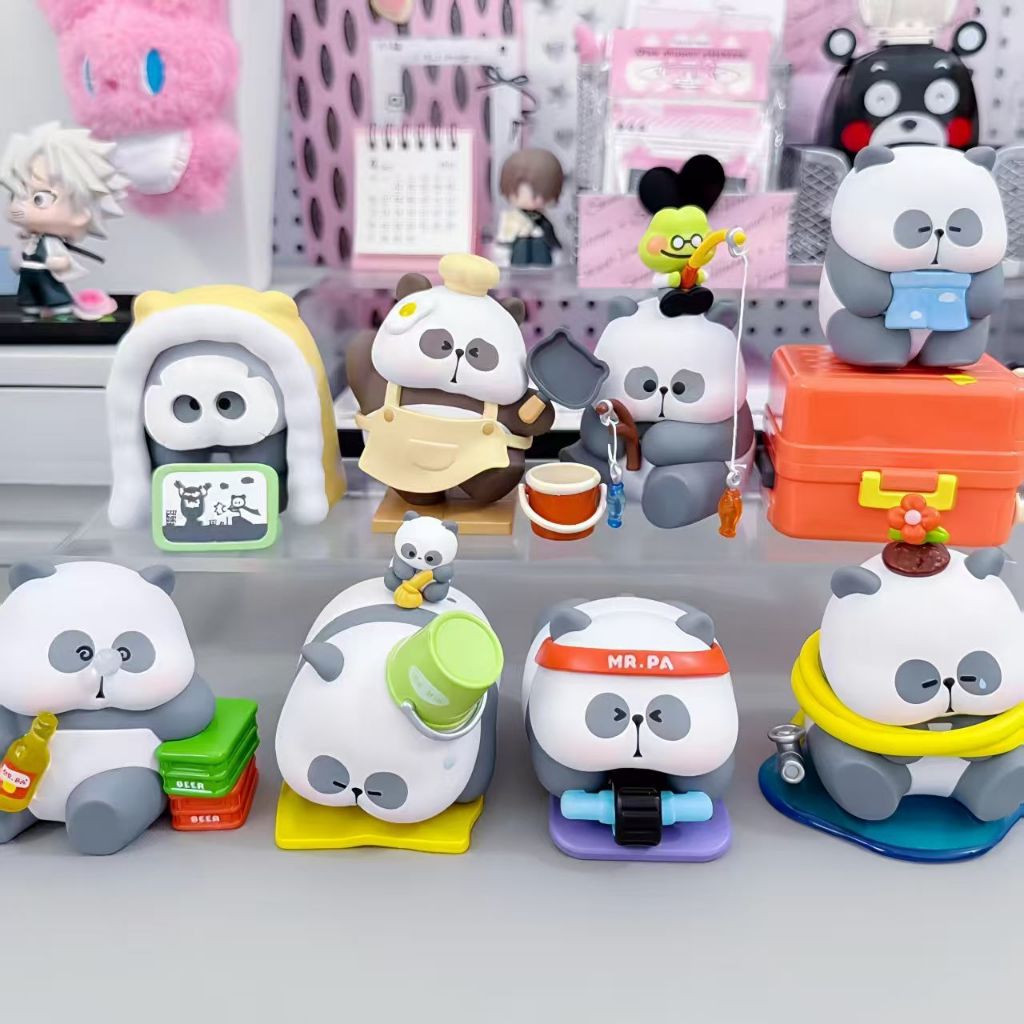 Genuine Mr.Pa Panda Don'T Work Today Series Anime Action Figure Bowties ...