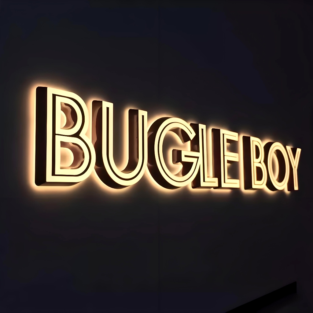 LED Luminous Text Shop Signboard Company Background Wall Super Bright ...