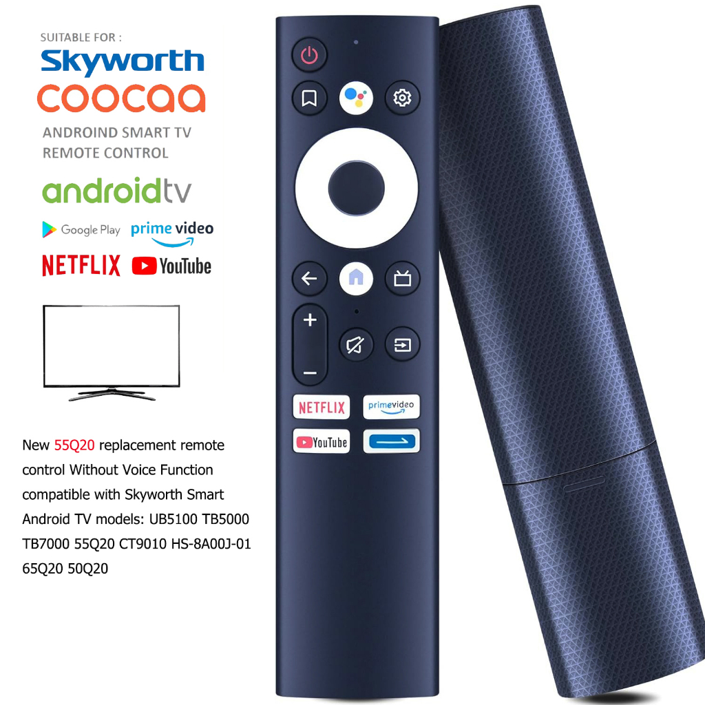 New 55Q20 Replacement Remote Control for Skyworth/Coocaa Smart Android ...