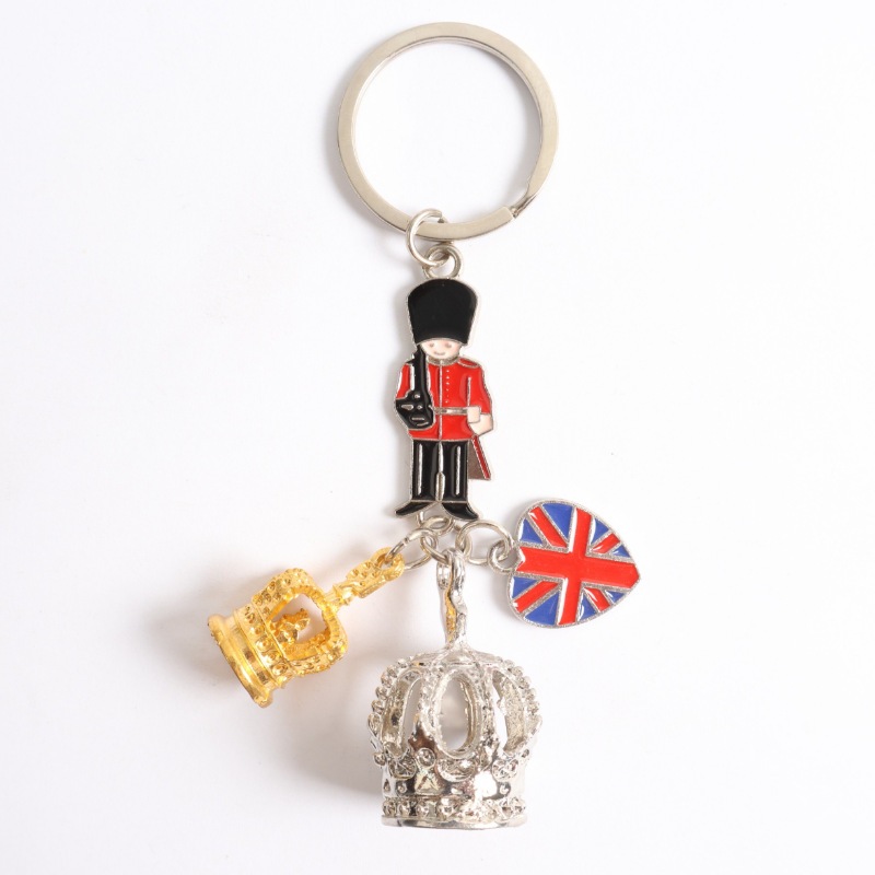 London Themed Keychain British Souvenir Red Phone Booth Big Ben Bus ...