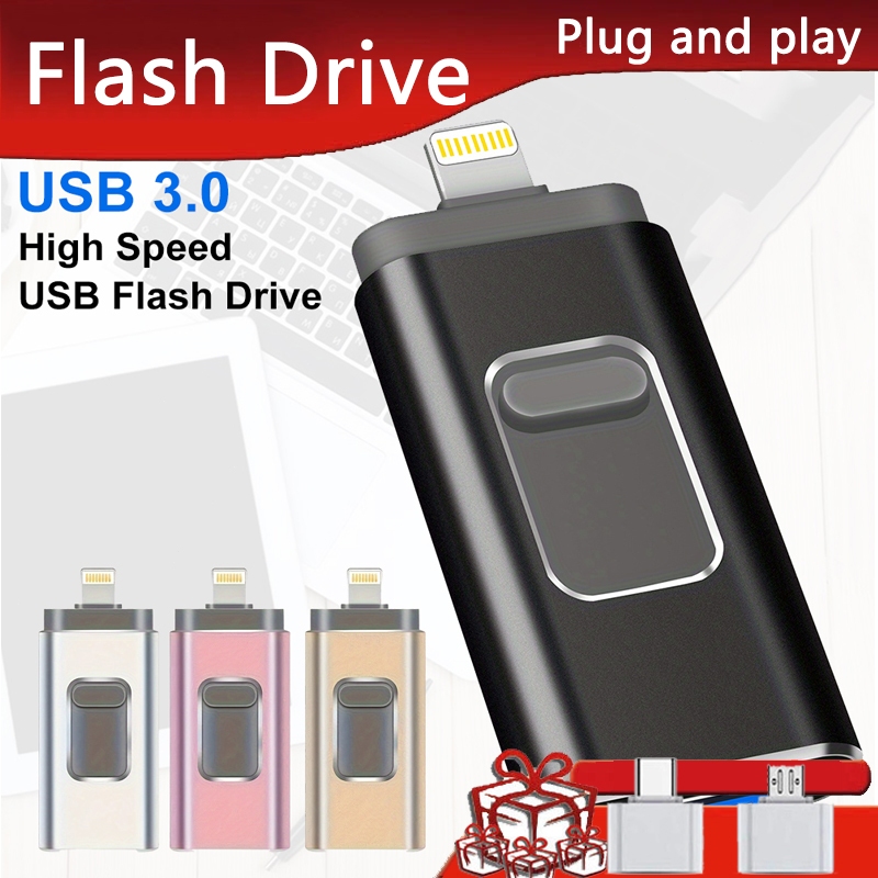 4-in-1 Multi-Function Flash Memory Driver 32GB, 64GB, 128GB, 256GB ...
