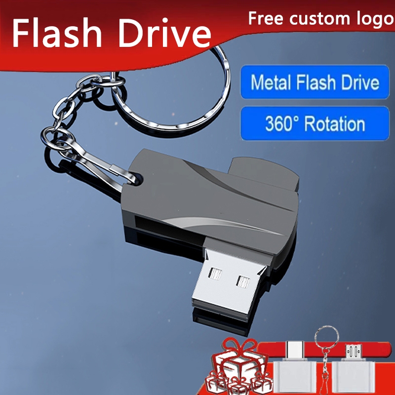 Black Metal Flash Memory Driver 64GB, 128GB, 256GB, 512GB, 1TB, 2TB 360 ...
