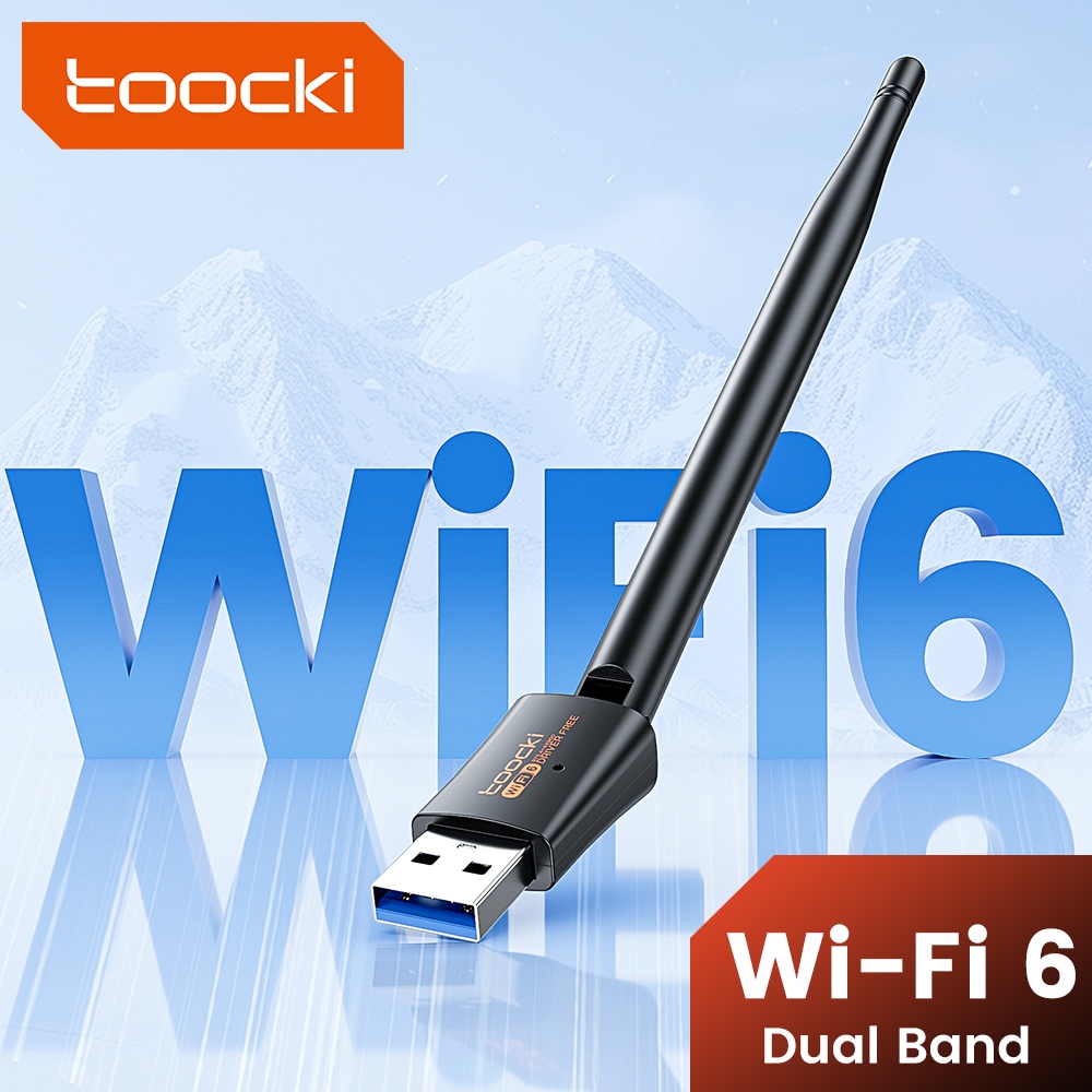 Toocki AX900 WIFI6 USB Adapter 2 in 1 Wireless WiFi Receiver Dual Band ...