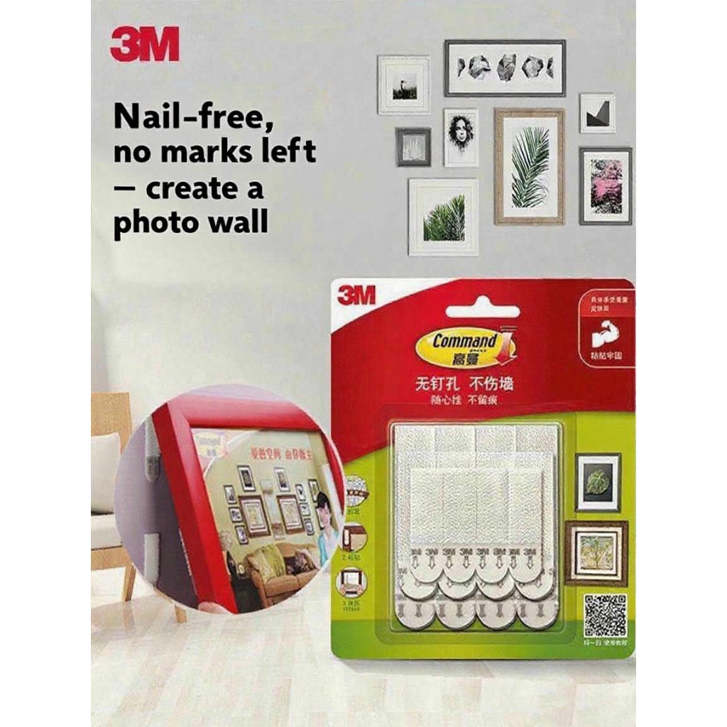 3M Command Waterproof Picture Hanging Strips, Reusable No-Drill Wall ...