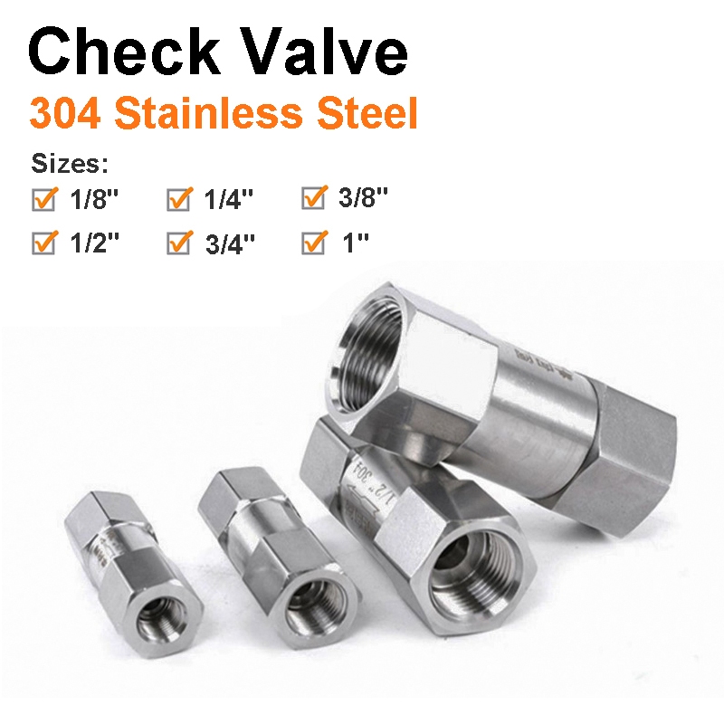 1/8'' 1/4'' 3/8'' 1/2'' 3/4'' 1'' BSP Female 304 Stainless Steel Check ...