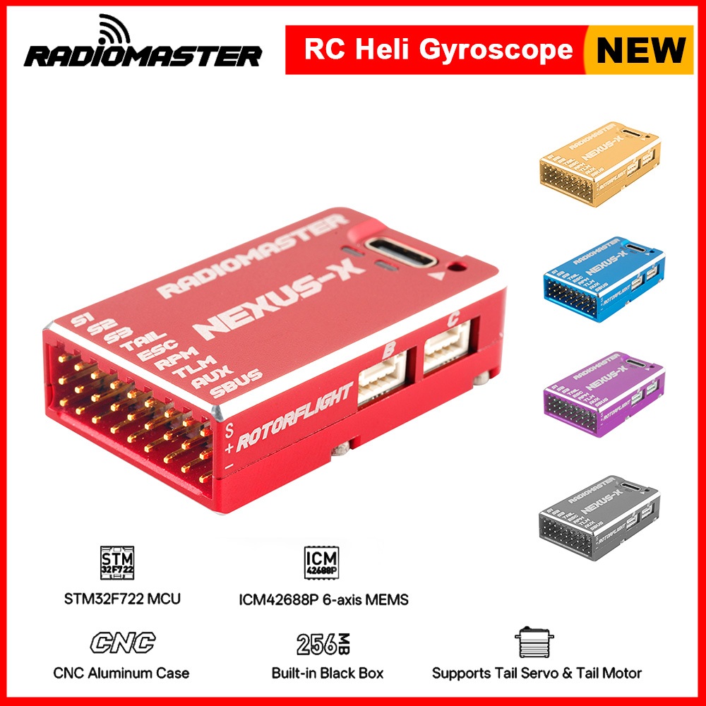RadioMaster RC Plane Gyro NEXUS-X Helicopter Gyro 2.4GHz 5-16V/DC 256MB ...