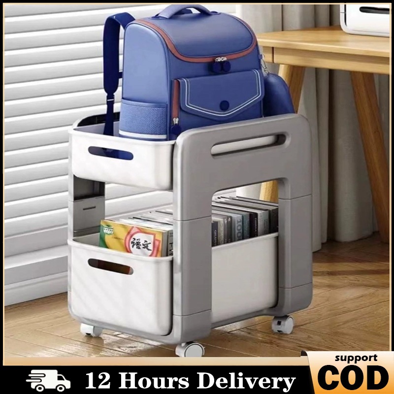 Moving rack Bookshelf with Wheels Desktop storage Bookshelf Office ...