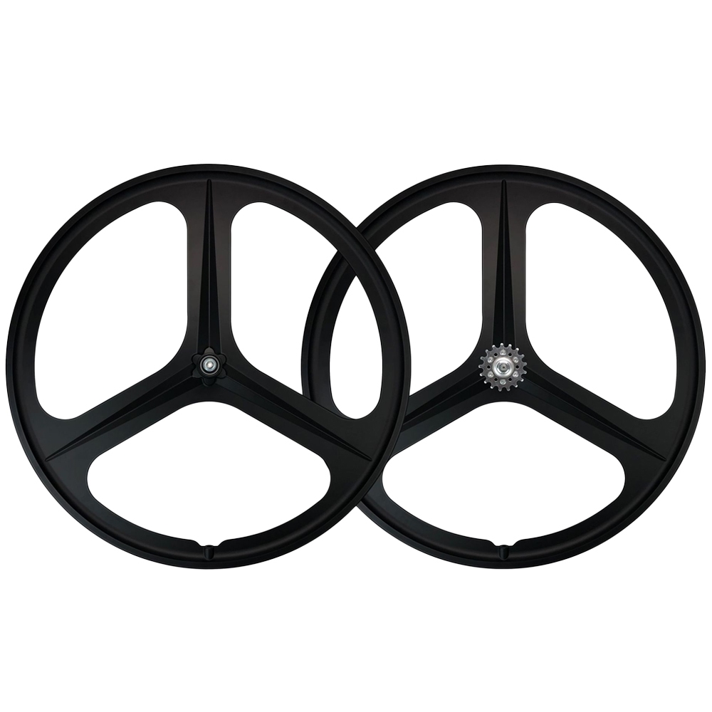 Fixed Gear Bicycle Front Wheel Set 700C Three-Blade Front Rear Wheel ...