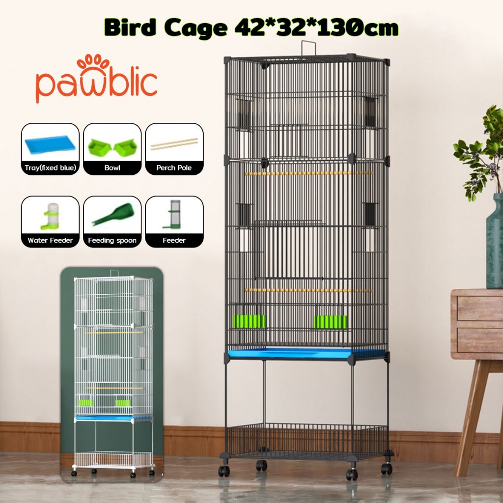 【Ready Stock】Encrypted Bird Cage Spliceable Breeding Cage With Storage ...