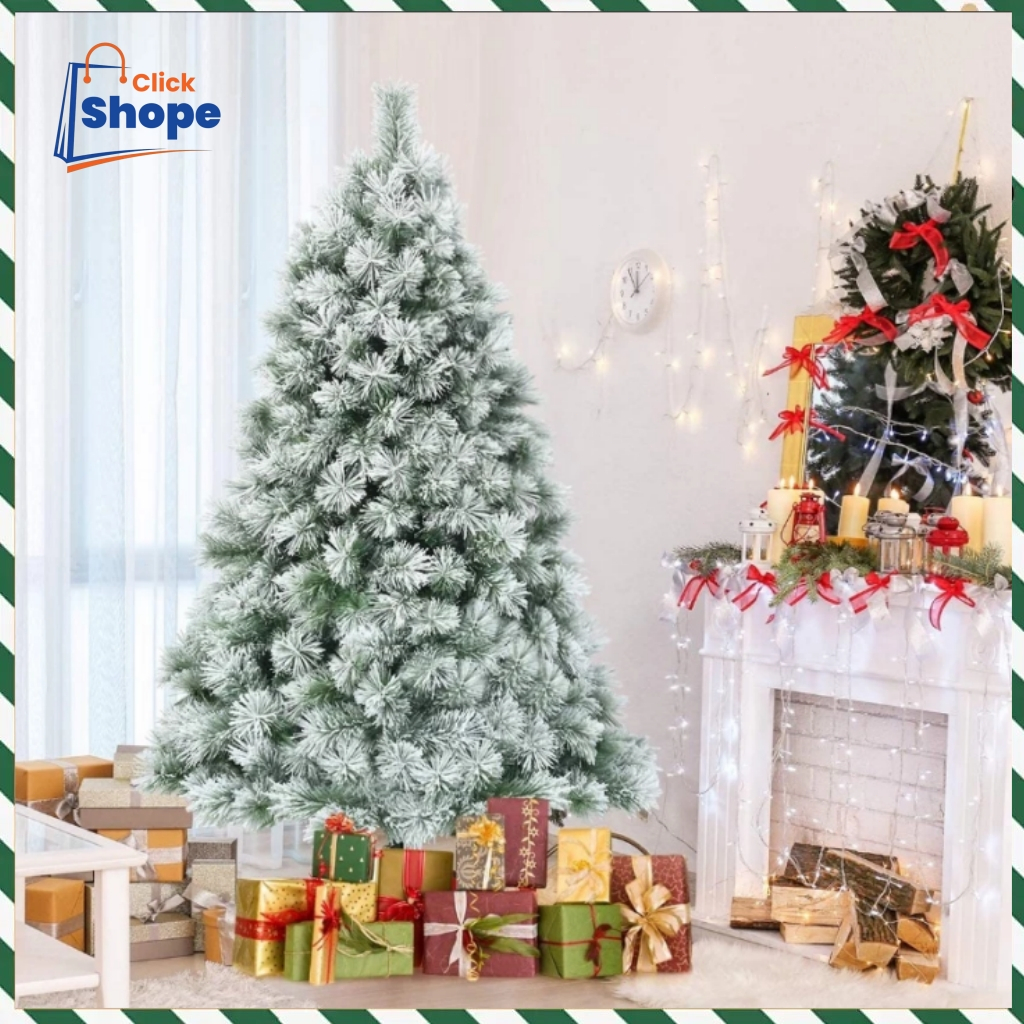 CLICK SHOPE 4/5/6/7FT Snow Flocked Christmas Tree High Quality X-mas ...