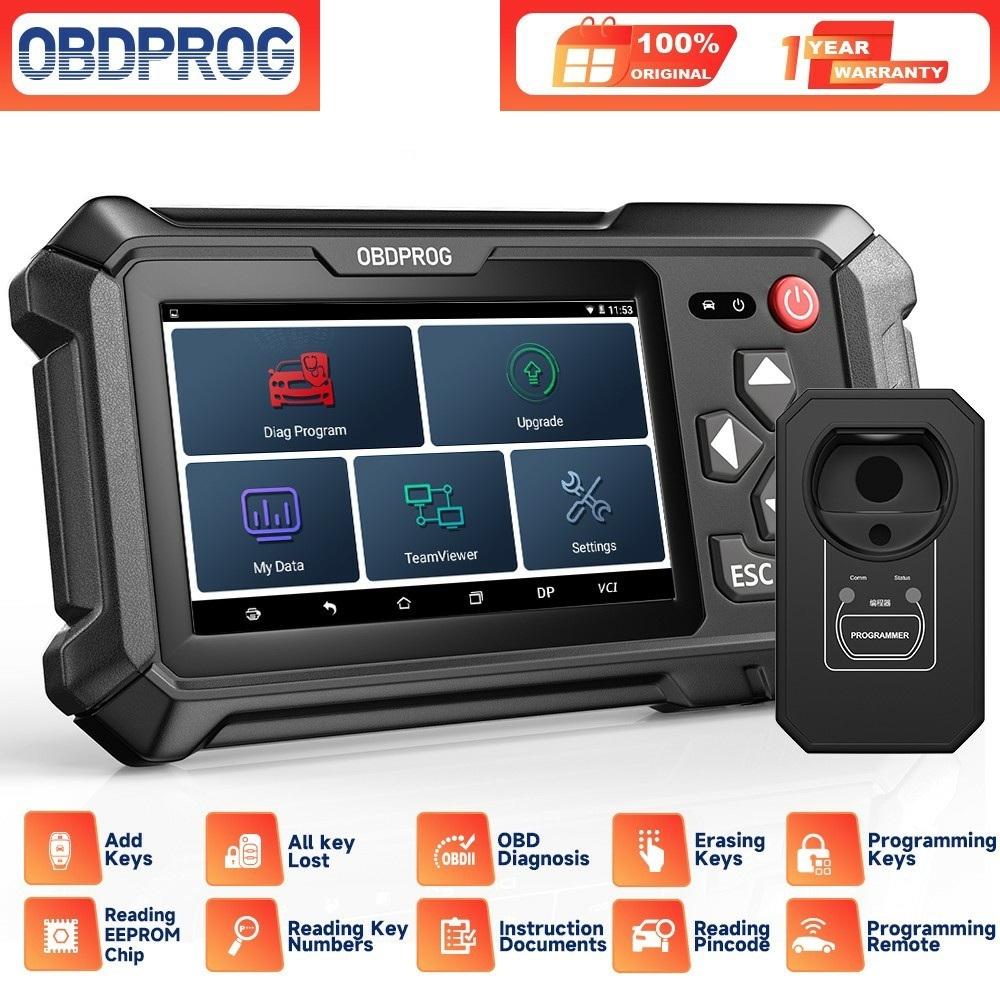 (Clearance Sale!)OBDPROG 501 Key Programmer Car Diagnostic Wifi Remote ...