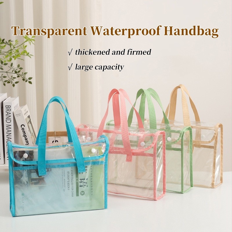 PVC Transparent Waterproof Large Capacity Extra Thick File Bag ...