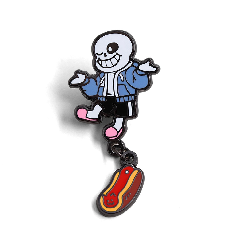 Undertale Sans Brooch Cartoon Game Characters Enamel Pin Wearing A ...