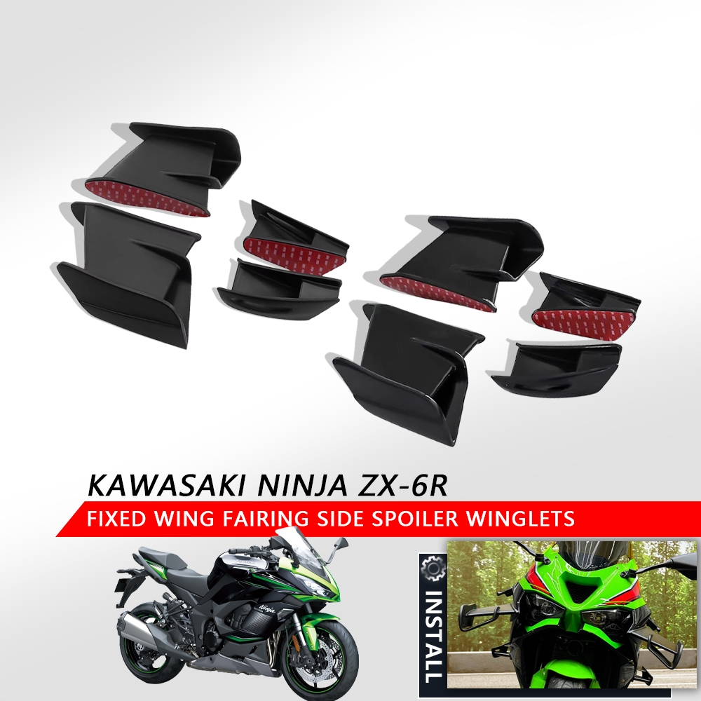 For ZX-6R ZX-636 ZX6R 2024 ZX636 2024 Motorcycle Side Fixed Wings ...