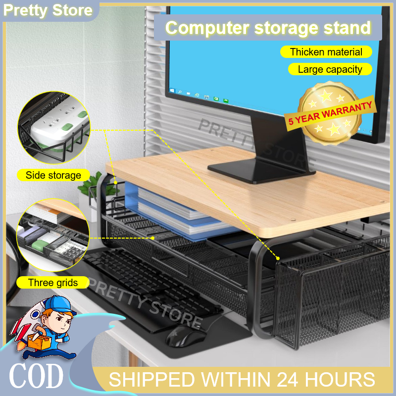 3 Tier desktop organizer large capacity multi storage rack heavy duty ...