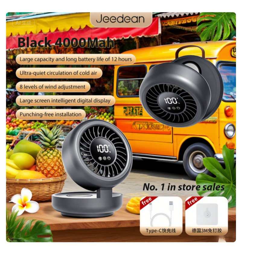 Remote Control Fan G3 Remote Control Desktop Fan LED Display 4000 ...