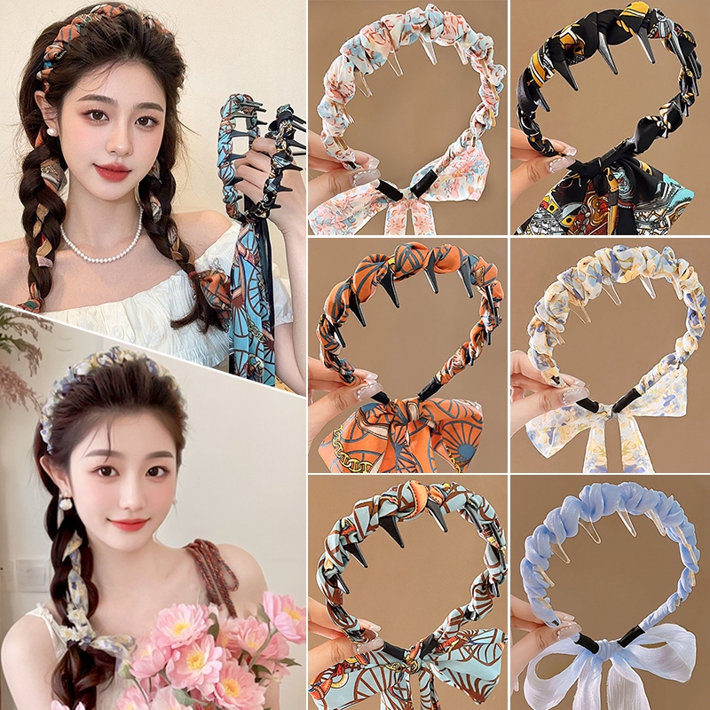 Retro Temperament Braided Headband Female New Style High-End Streamer ...