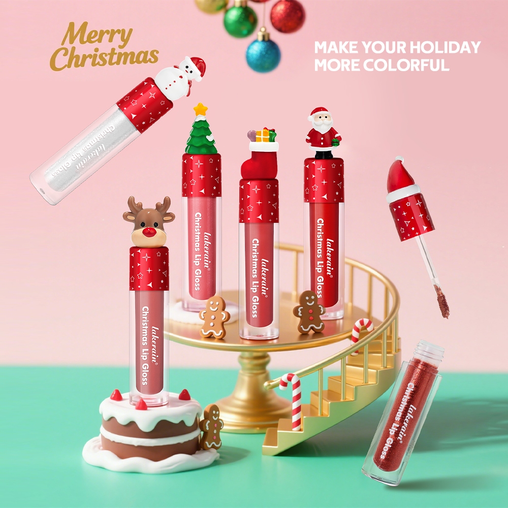 Lakerain Christmas Lip Gloss Gift Box,6pcs/Box Lipgloss Set,Shiny And ...