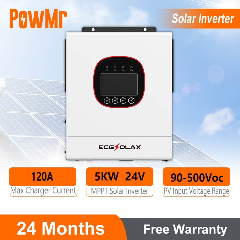 （NEW）5KW MPPT Off-Grid/On-Grid Hybrid Inverter 230Vac Built-in 120A ...