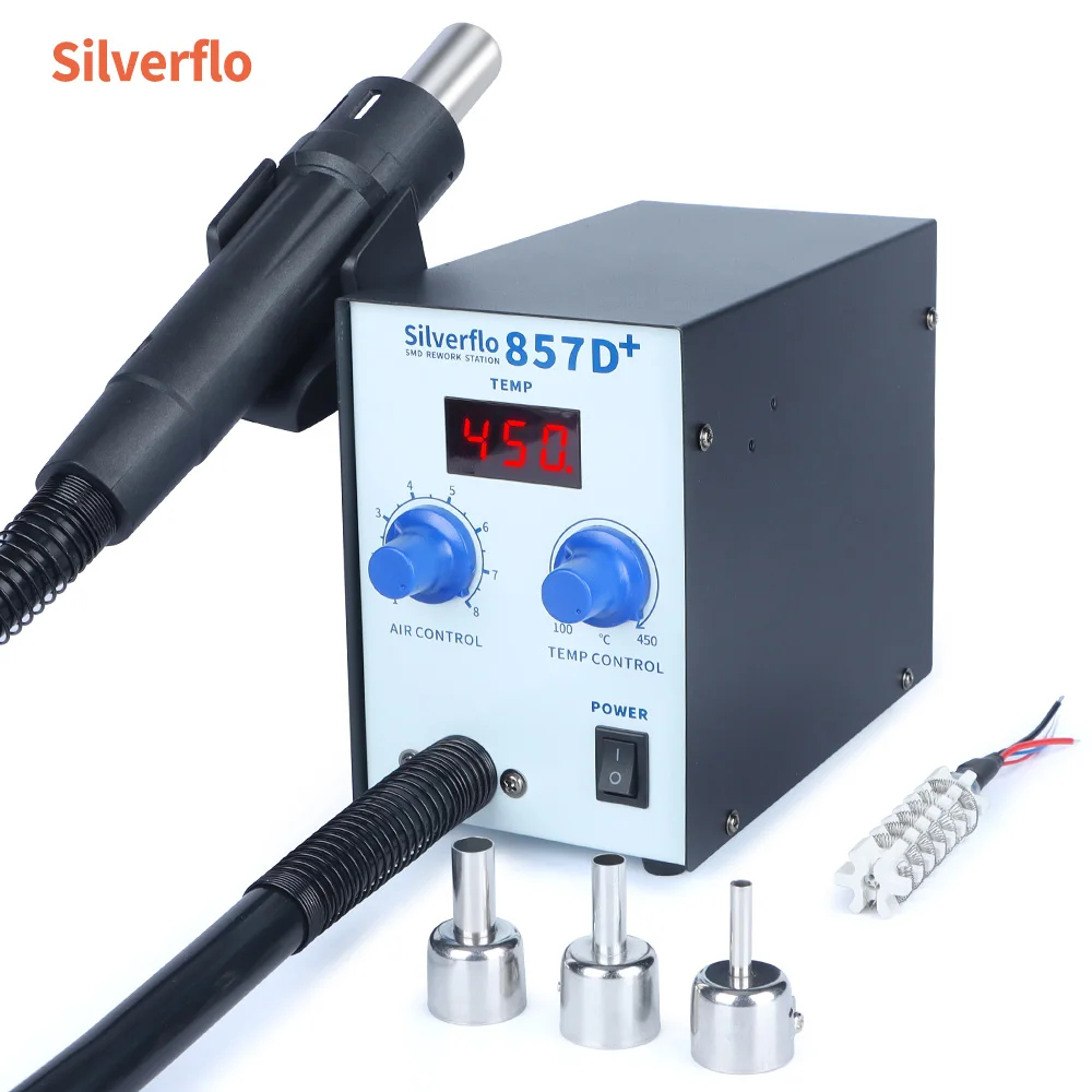 Silverflo 857D+ Hot Air Rework Station 600W Soldering Station ...