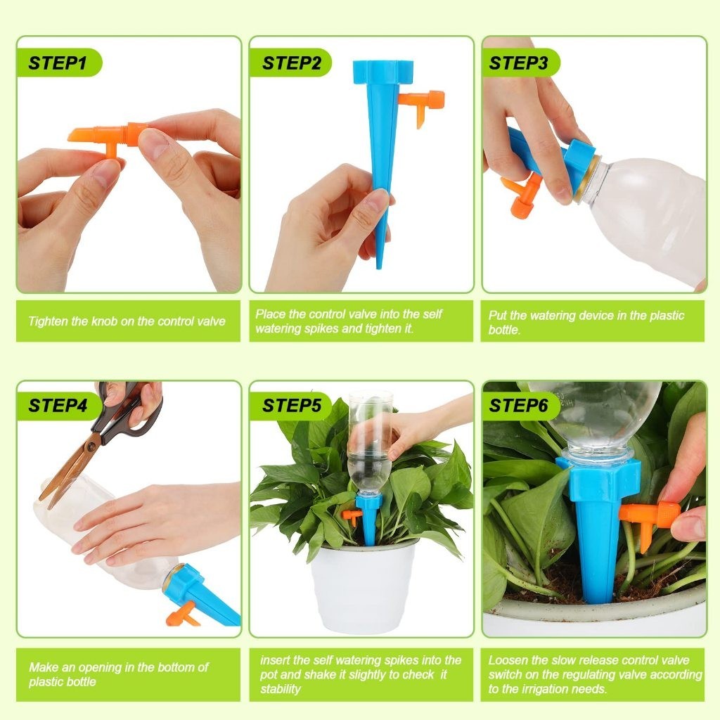 「COD」20PCS Plant Watering Spikes Auto Drippers Irrigation Devices ...