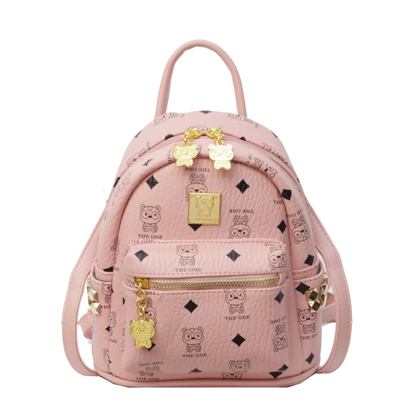 Korean stylish mini PU rucksack for women lightweight compact commuting ...